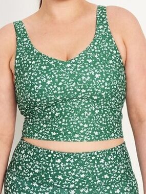 Old Navy Active PowerSoft Longline Sports Bra Large Light Support